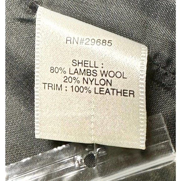 Pendleton Jacket‎ Women's Sz XL Lambs Wool & Leather Grey & Black Front Pockets - Picture 7 of 12